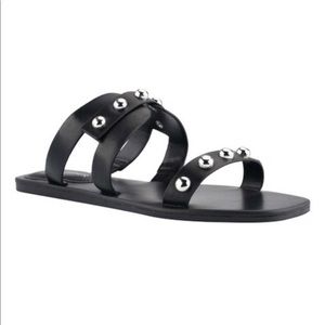 Marc Fisher LTD - Black Studded Burlina Sandals